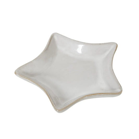 Small White Ceramic Star Dish Makur Interior