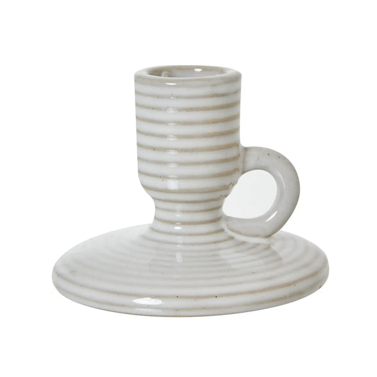 Ceramic Taper Candle Holder  With Handle Makur Interior
