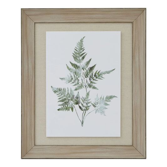 Watercolour Bracken Fern In Washed Wood Frame Makur Interior