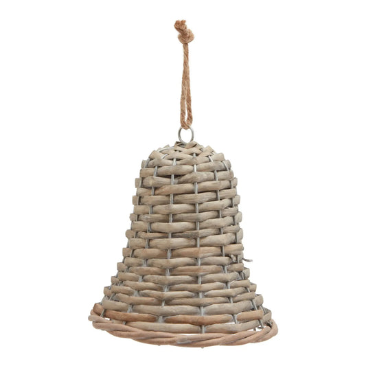 The Noel Collection Medium Wicker Bell Decoration Makur Interior