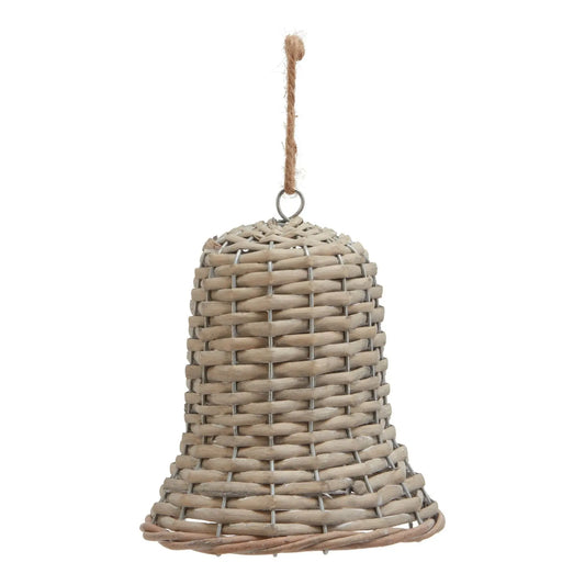 The Noel Collection Large Wicker Bell Decoration Makur Interior