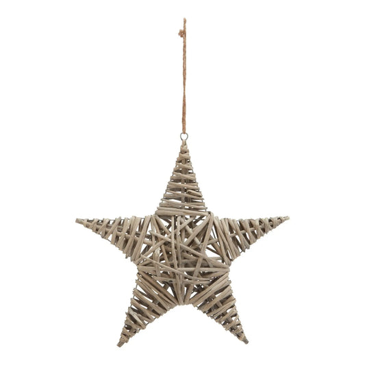 The Noel Collection Large Wicker Star Decoration Makur Interior