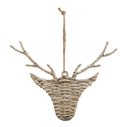 The Noel Collection Wicker Hanging Reindeer Makur Interior
