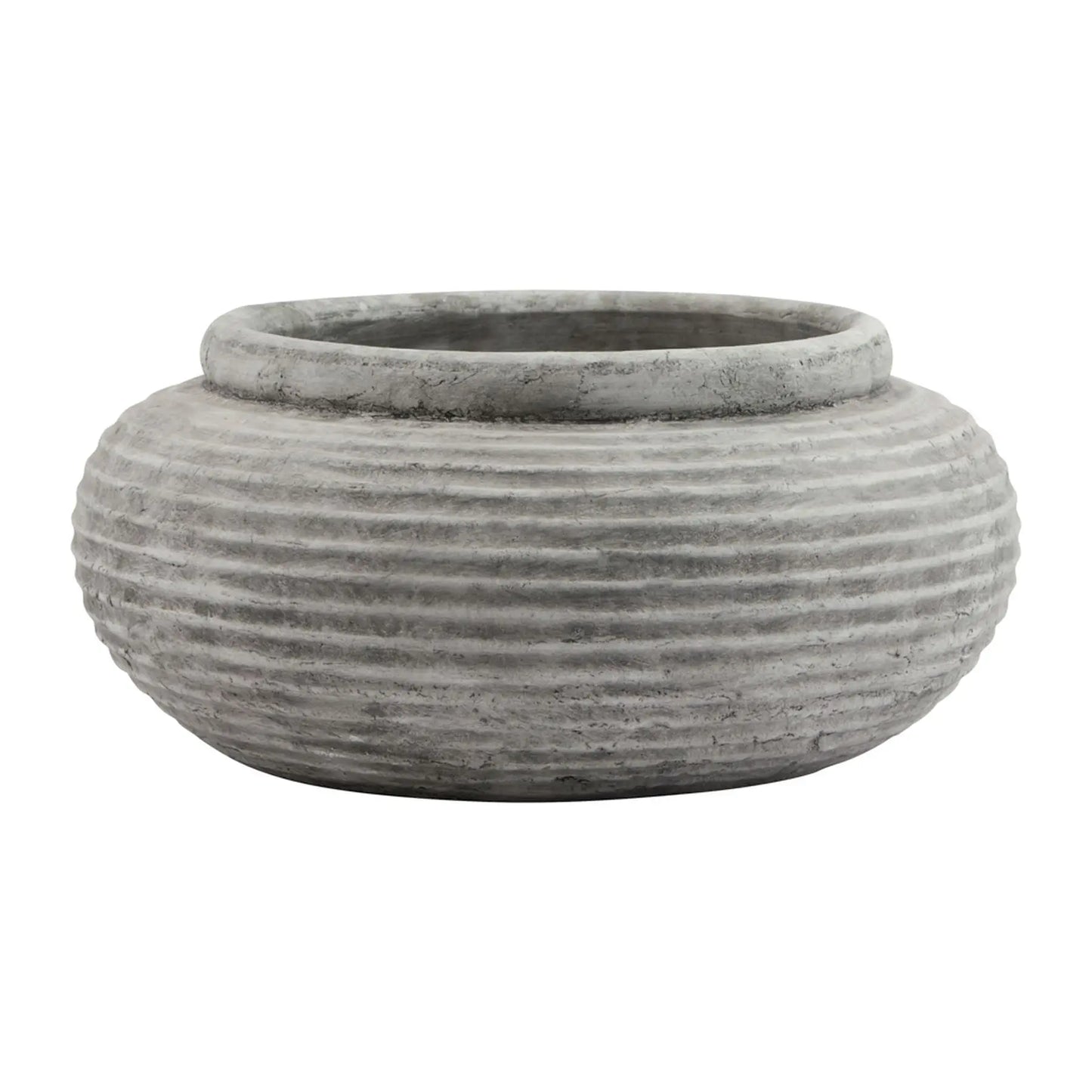 Athena Round Ribbed Planter Makur Interior