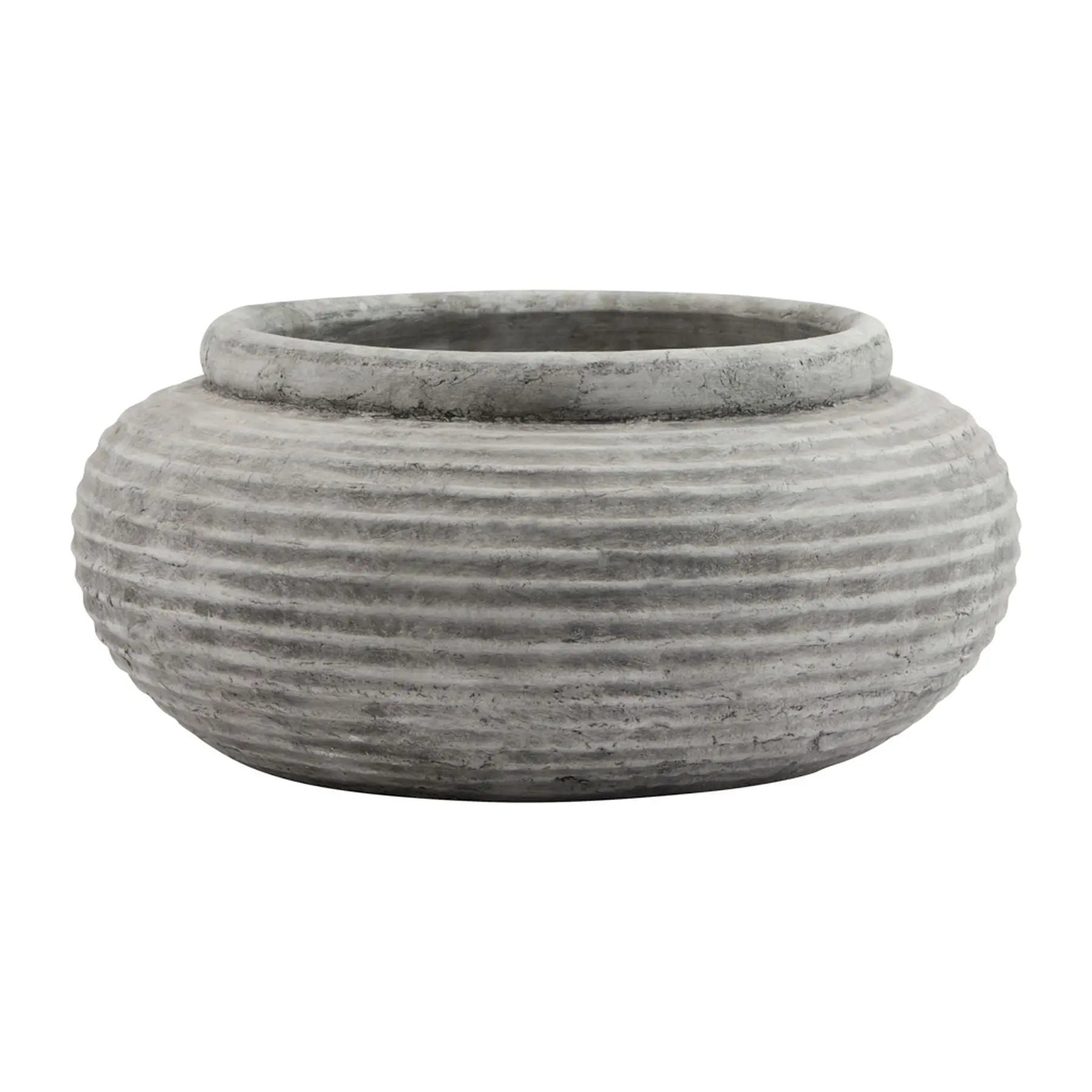 Athena Round Ribbed Planter Makur Interior