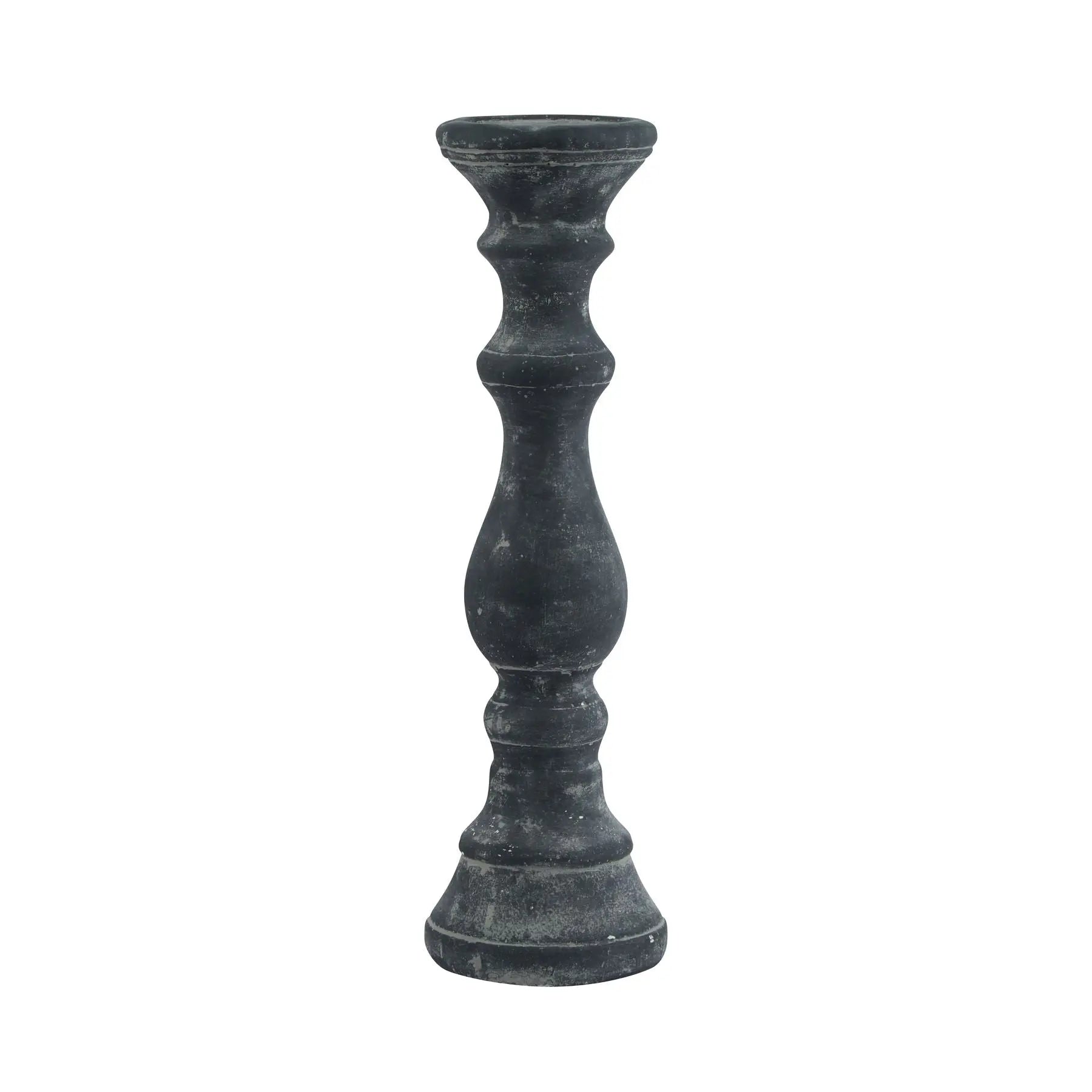 Amalfi Large Grey Column Candle Holder Makur Interior