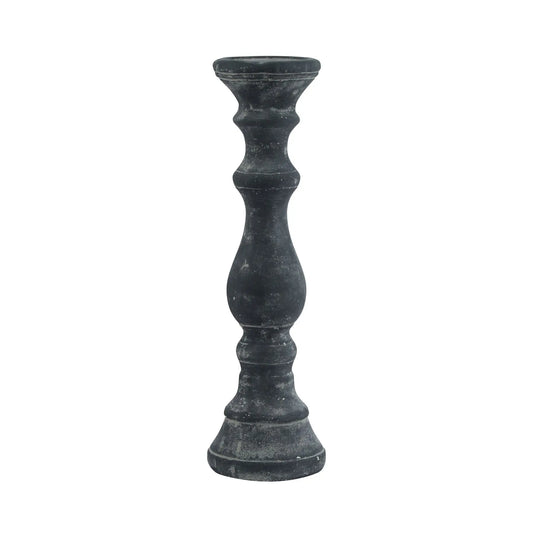 Amalfi Large Grey Column Candle Holder Makur Interior