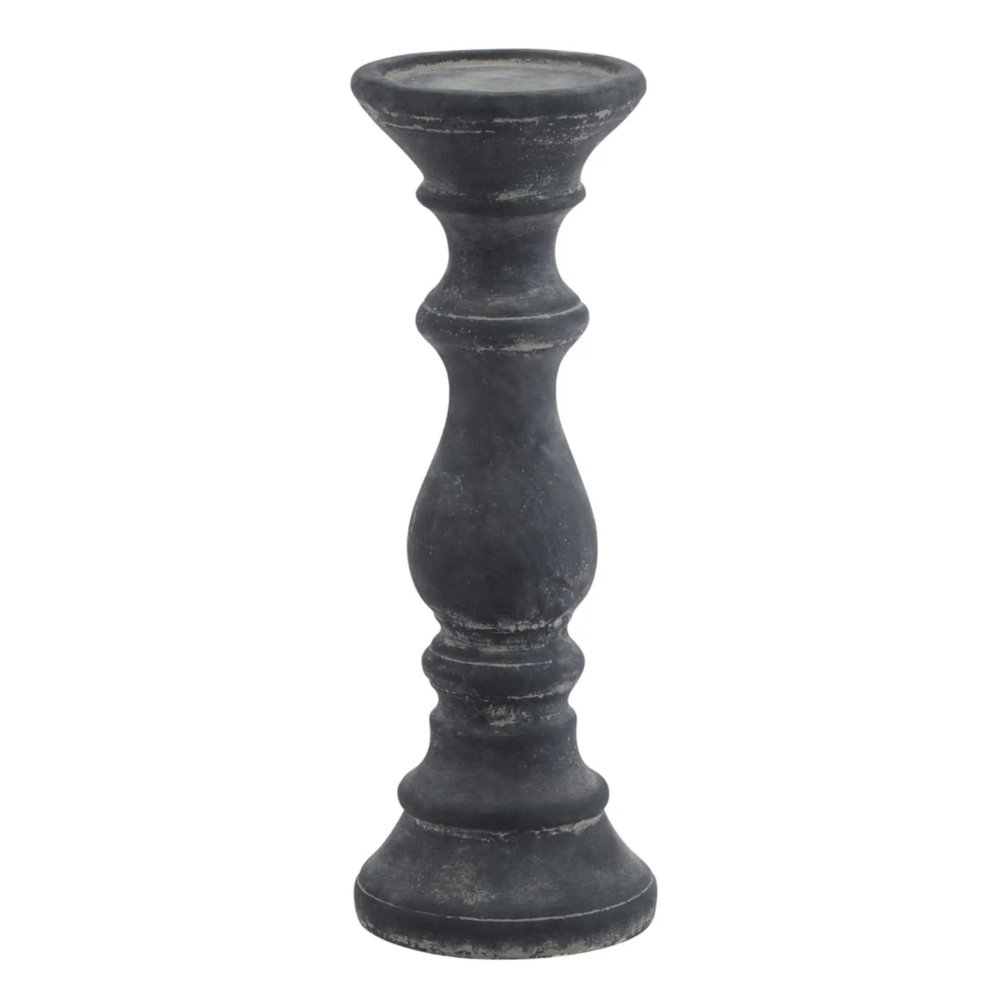 Amalfi Grey Column Candle Holder Makur Interior