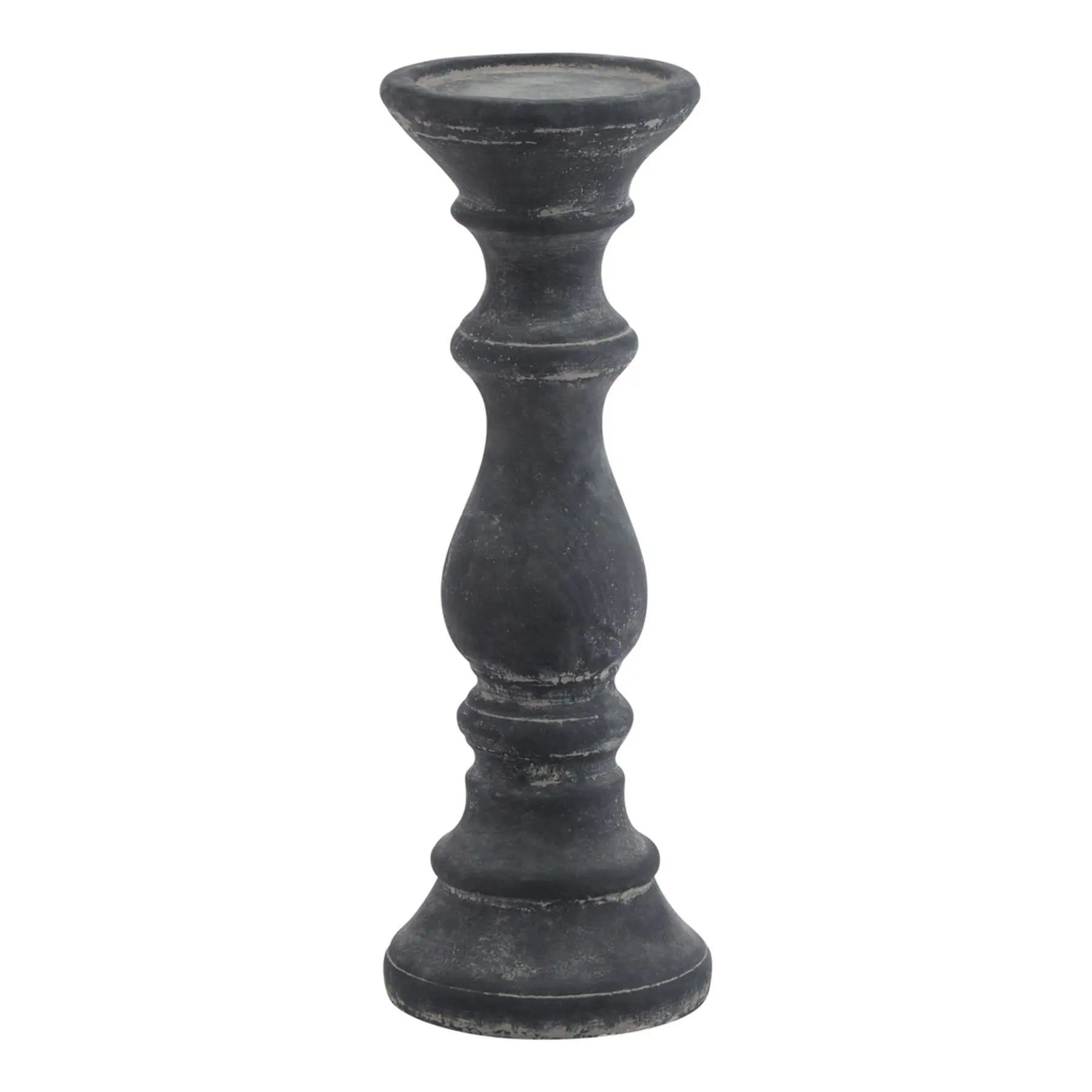Amalfi Grey Column Candle Holder Makur Interior