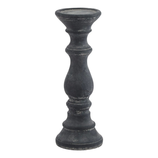 Amalfi Grey Column Candle Holder Makur Interior