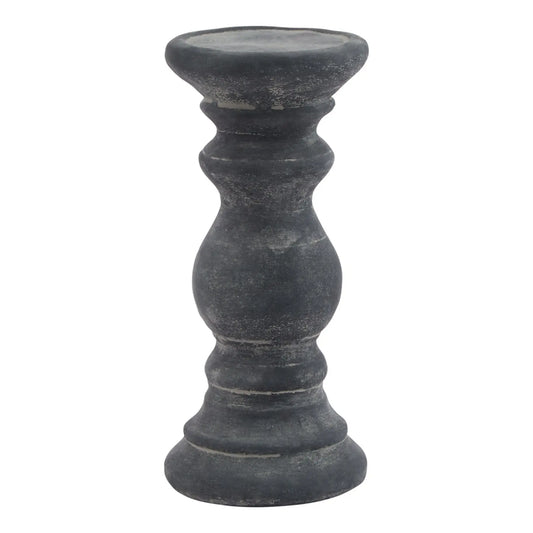 Amalfi Small Grey  Column Candle Holder Makur Interior