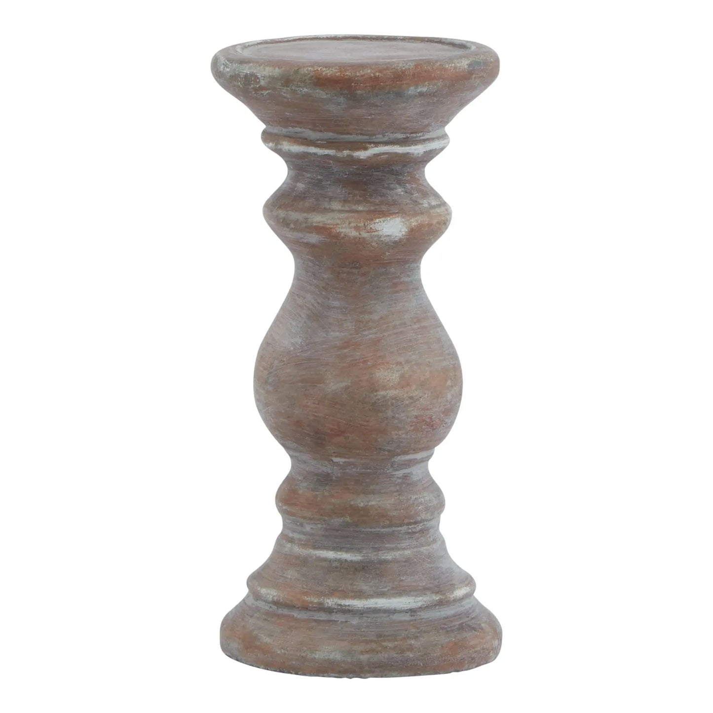 Siena Small Brown  Column Candle Holder Makur Interior