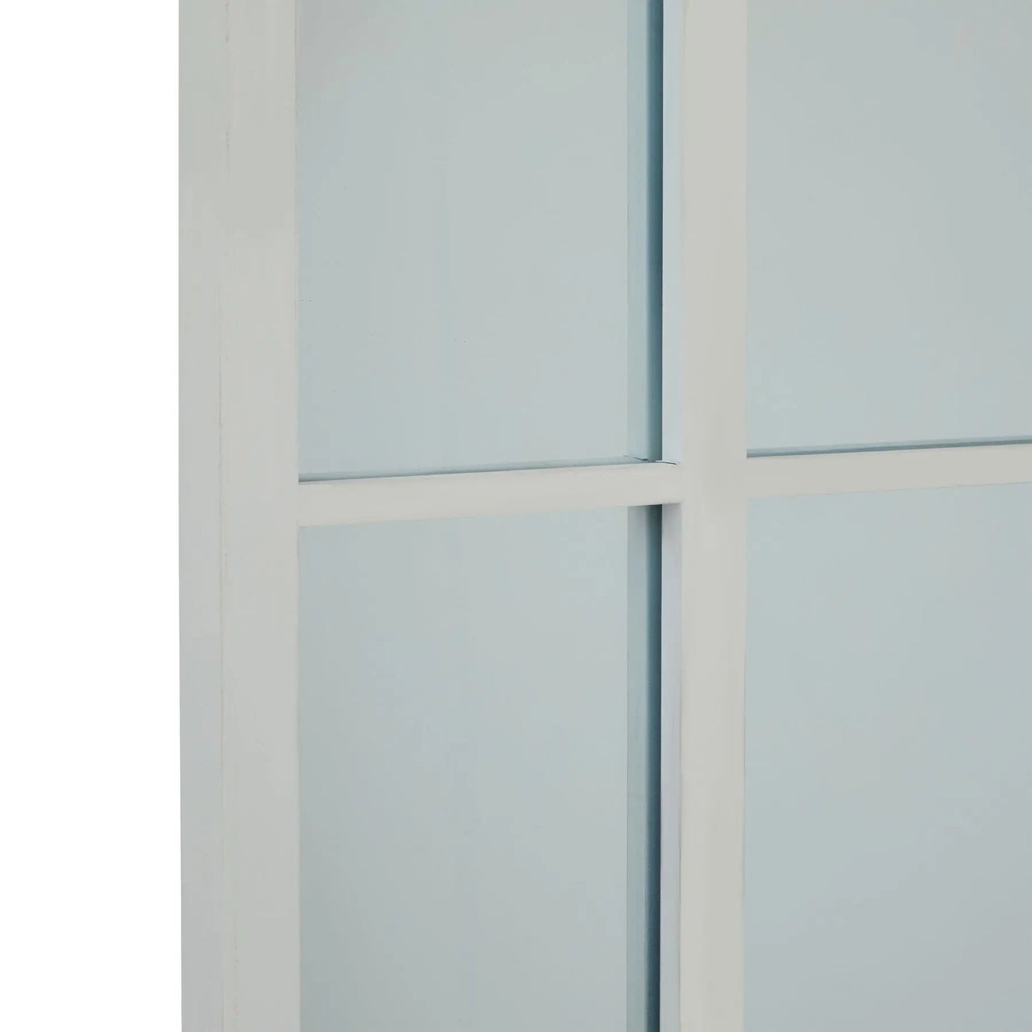 White Large Arched Window Mirror