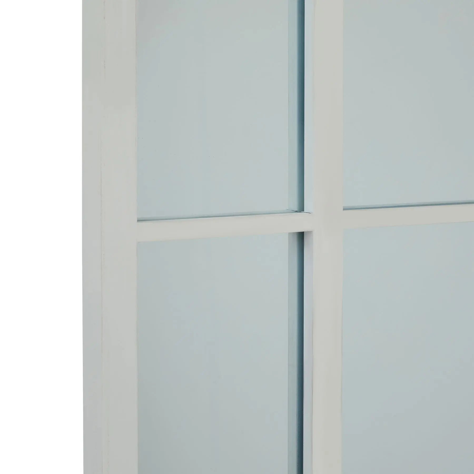 White Large Arched Window Mirror