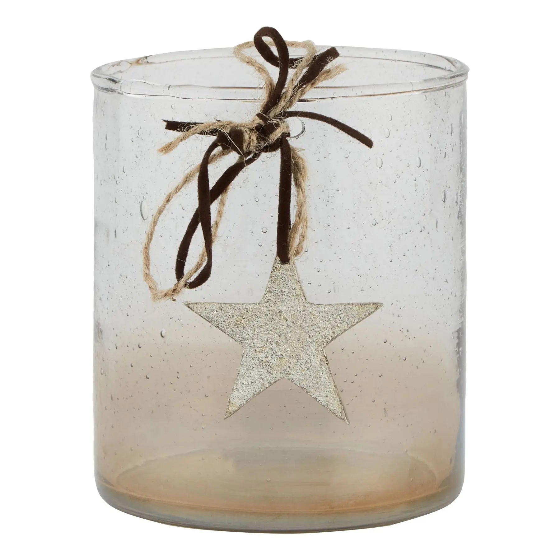 Coffee Ombre Collection Large Candle Holder Votive With Star Makur Interior
