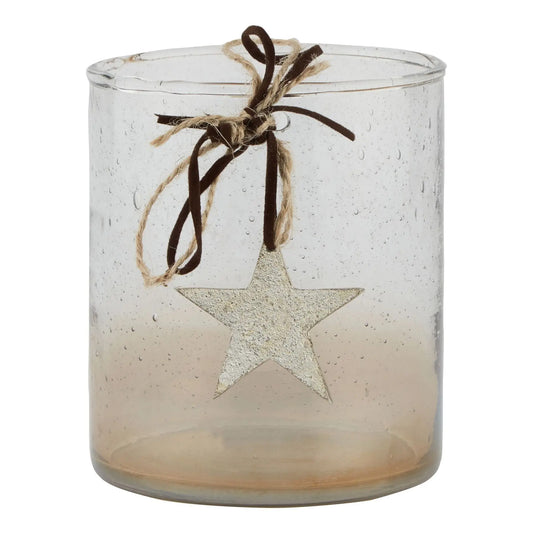 Coffee Ombre Collection Large Candle Holder Votive With Star Makur Interior