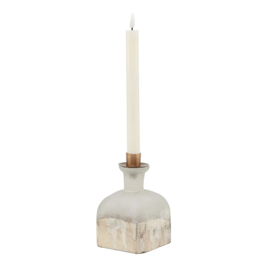 Burnished Dipped and Aged Brass Candle Holder Vase Makur Interior