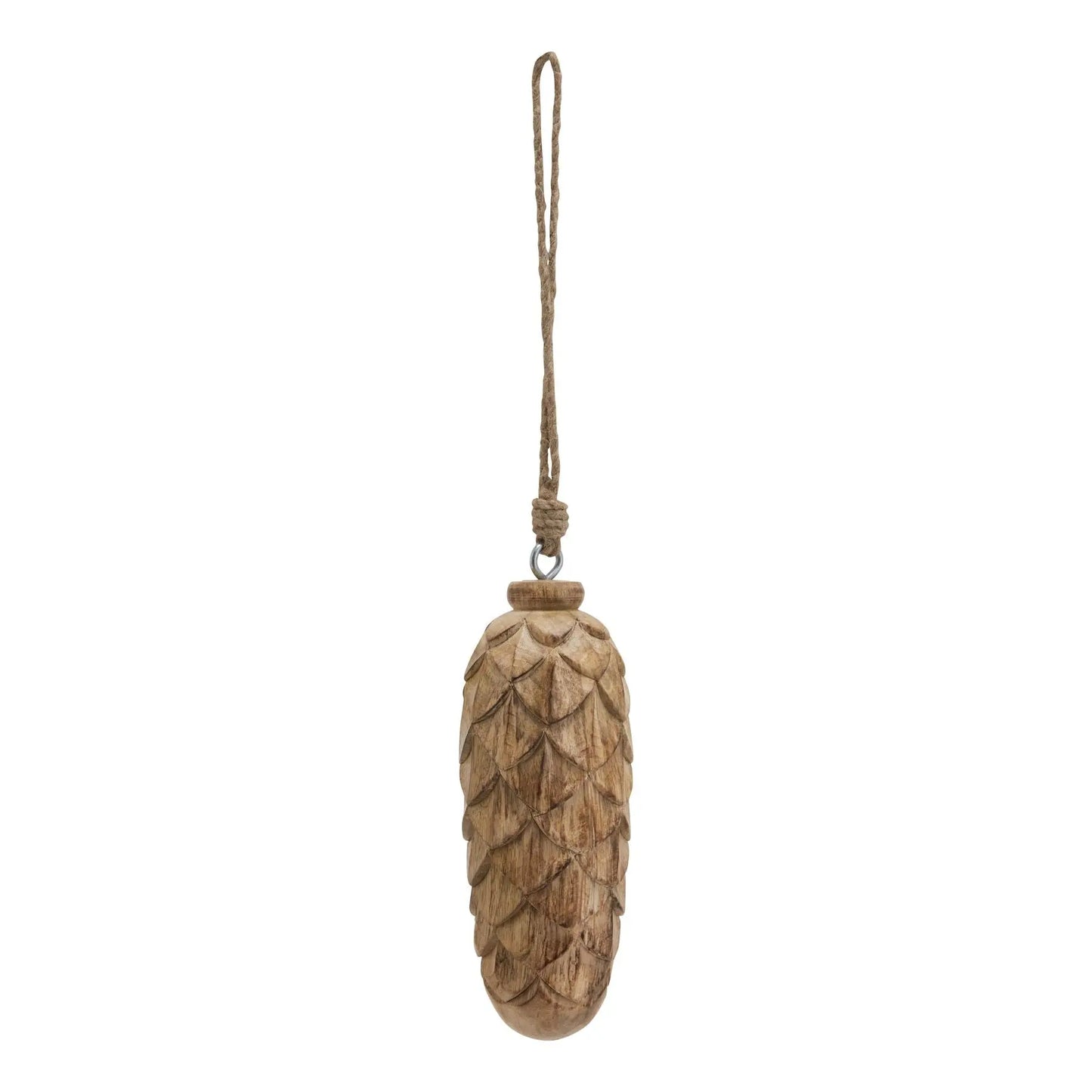 Natural Large Wooden Pine Cone Bauble Makur Interior