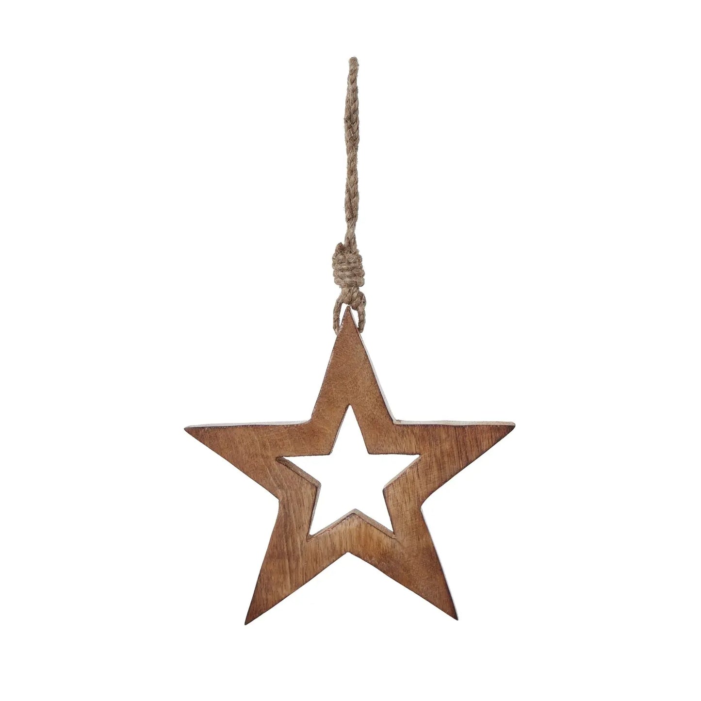 White Wash Collection Wooden Hanging Star Decoration Makur Interior