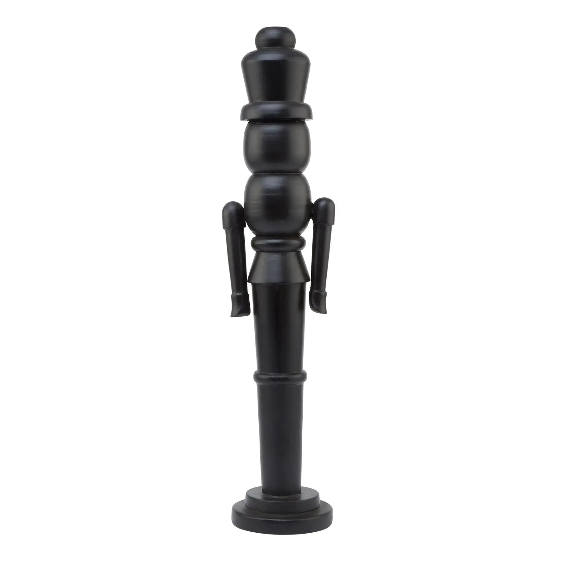Minimalist Black Wooden Large Nutcracker Decoration Makur Interior