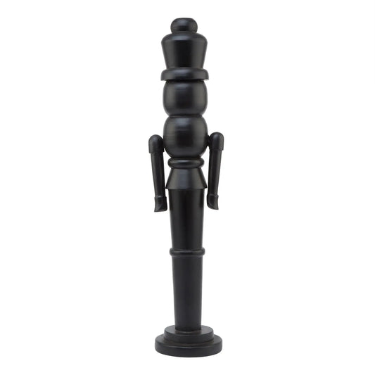 Minimalist Black Wooden Large Nutcracker Decoration Makur Interior