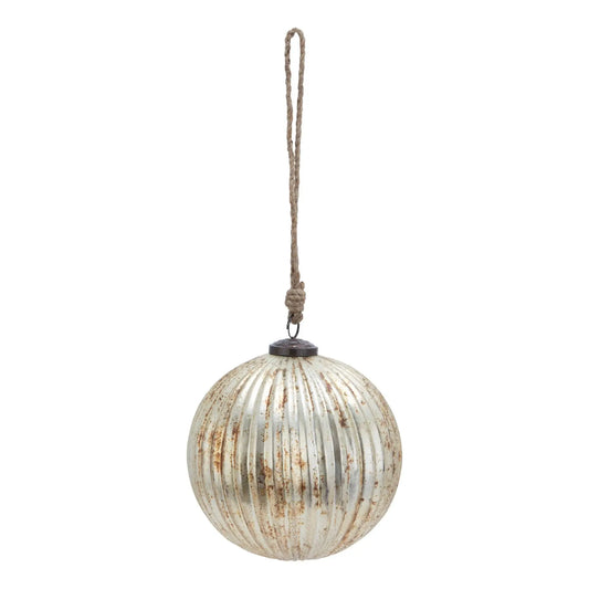 Burnished Glass Fluted Bauble Makur Interior