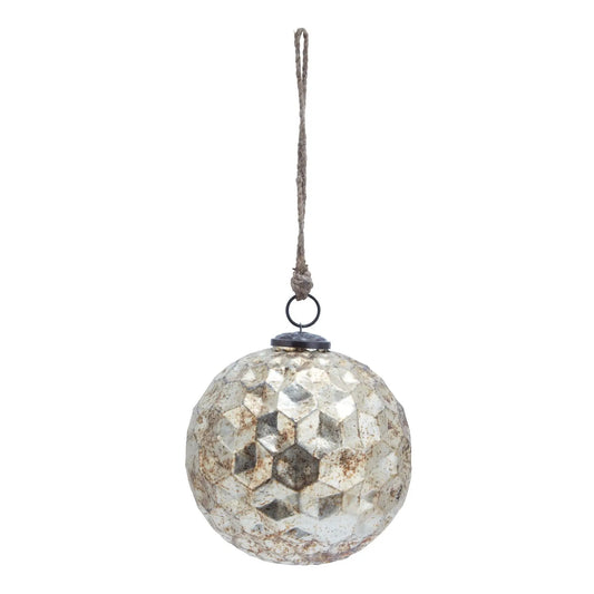 Burnished Glass Honeycomb Bauble Makur Interior