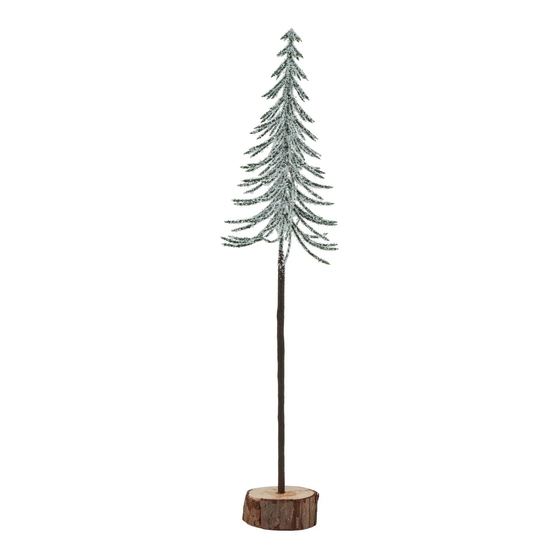Large Snowy Spindle Tree In Wood Log Makur Interior