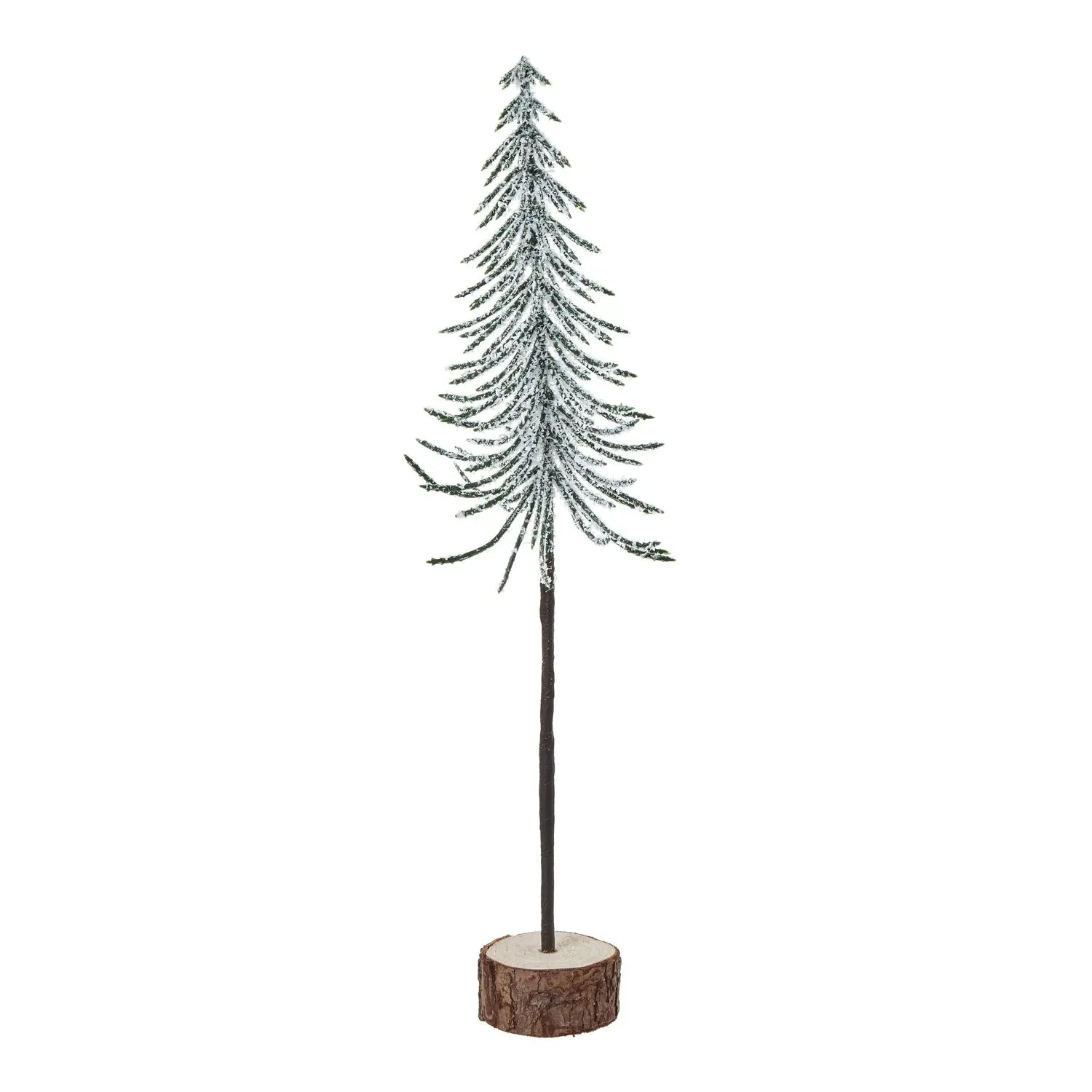 Medium Snowy Spindle Tree In Wood Log Makur Interior