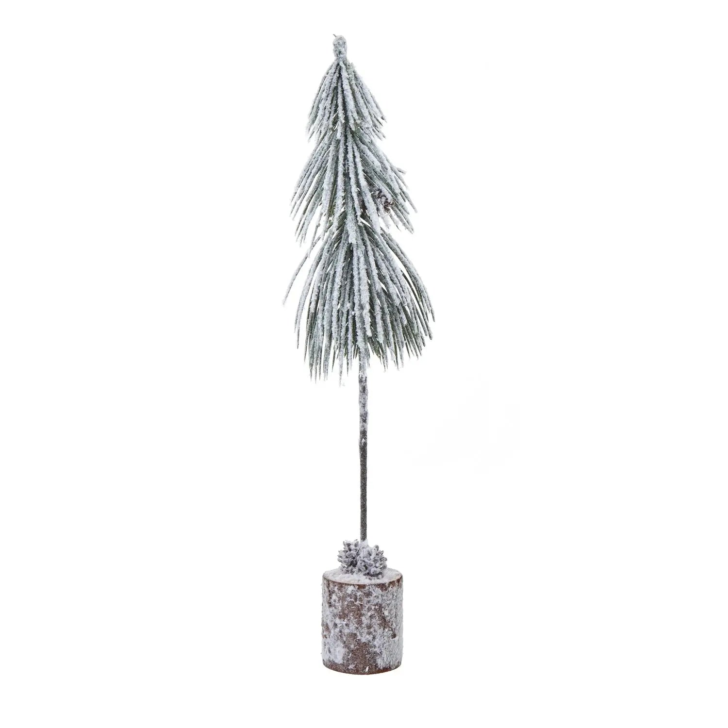 Small Snowy Tree In Wood Log Makur Interior
