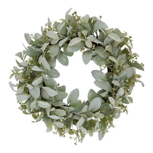 Winter Wreath With Lambs Ear And Wax Flower Makur Interior