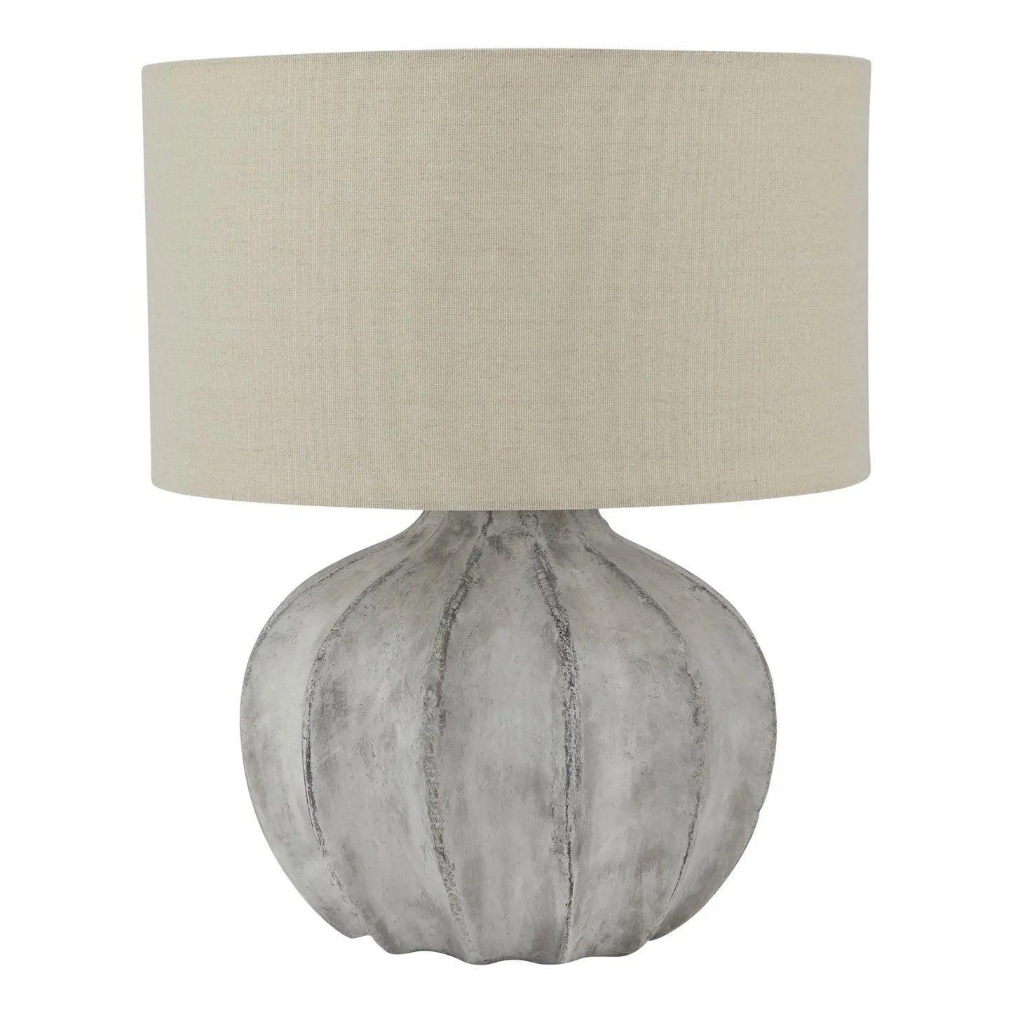 Darcy Antique White Flute Lamp Makur Interior