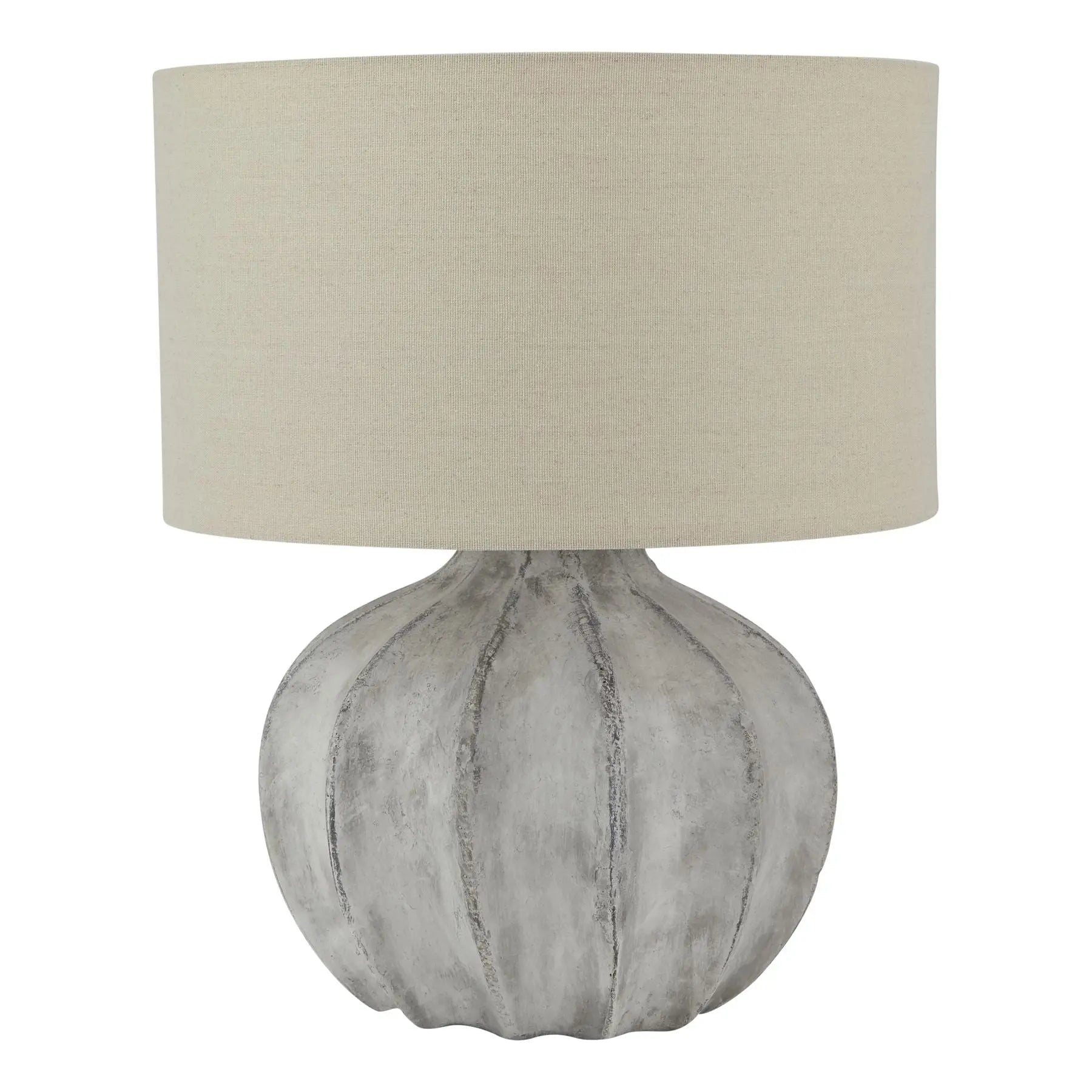 Darcy Antique White Flute Lamp Makur Interior