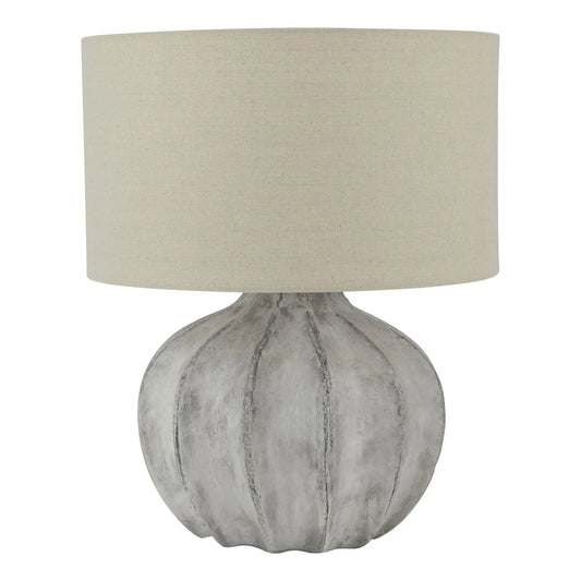 Darcy Antique White Flute Lamp Makur Interior