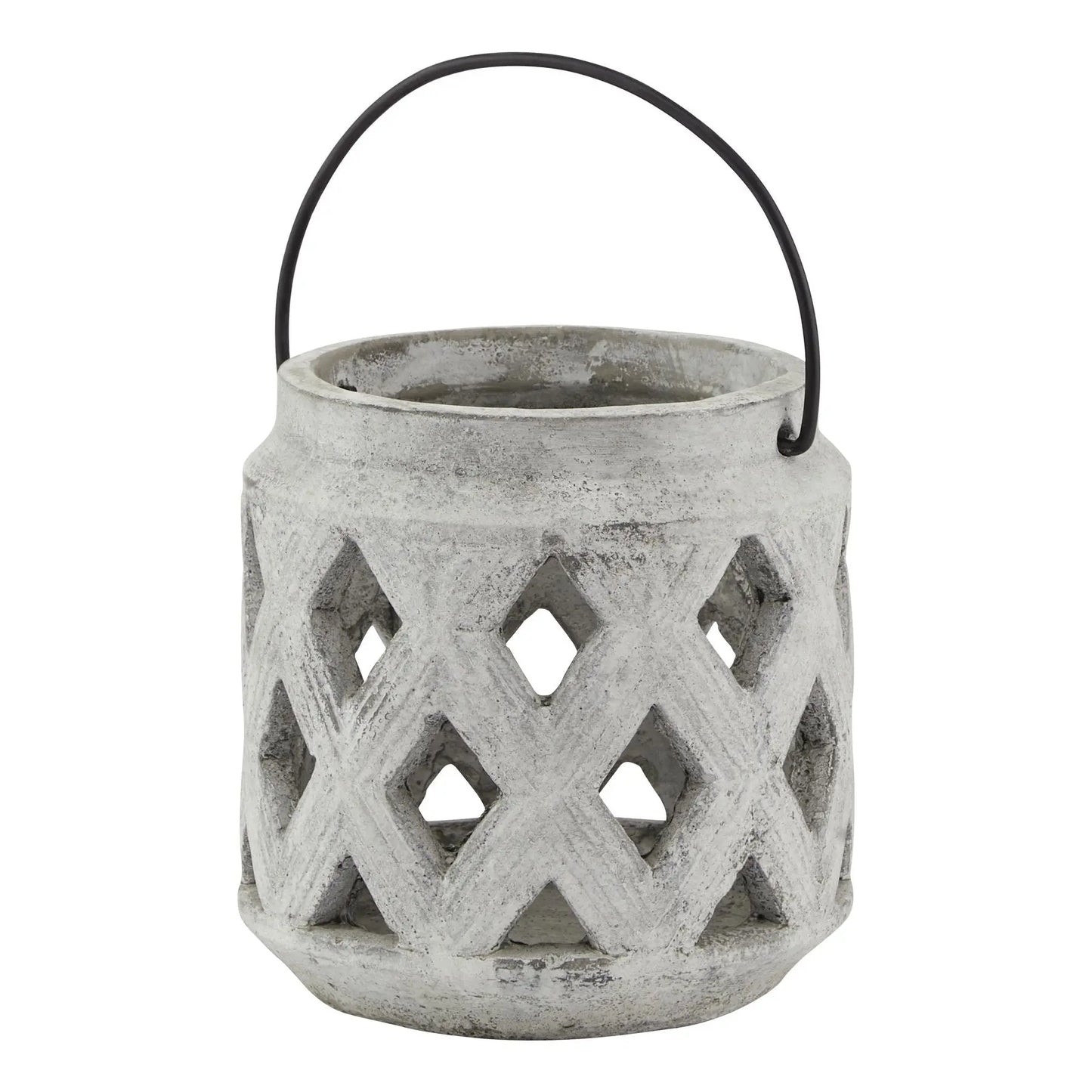 Athena Stone Lattice Lantern Makur Interior