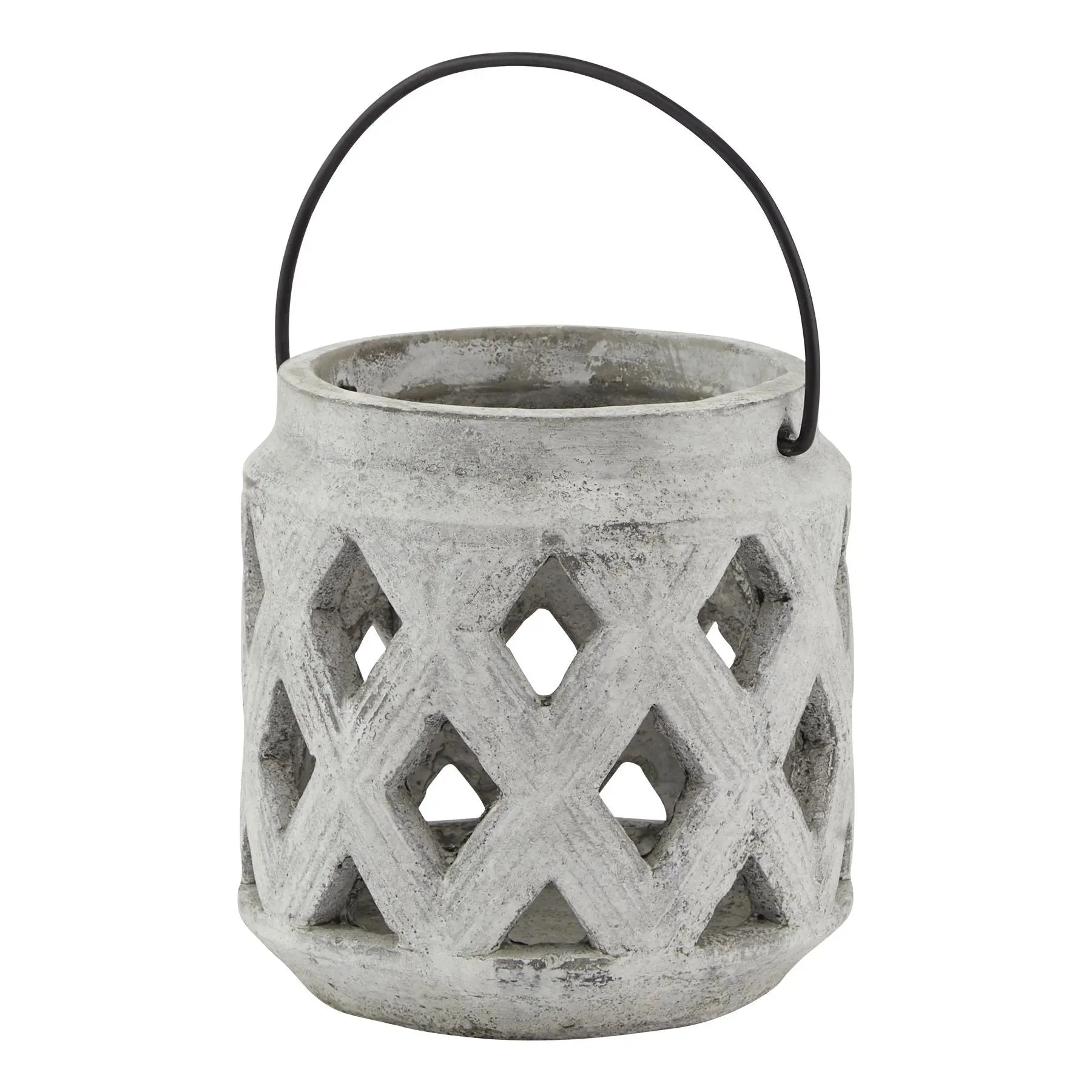 Athena Stone Lattice Lantern Makur Interior