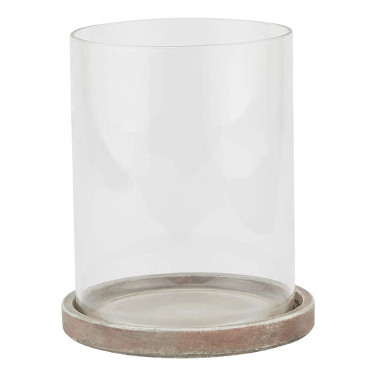 Siena Brown Large Hurricane Lantern Makur Interior
