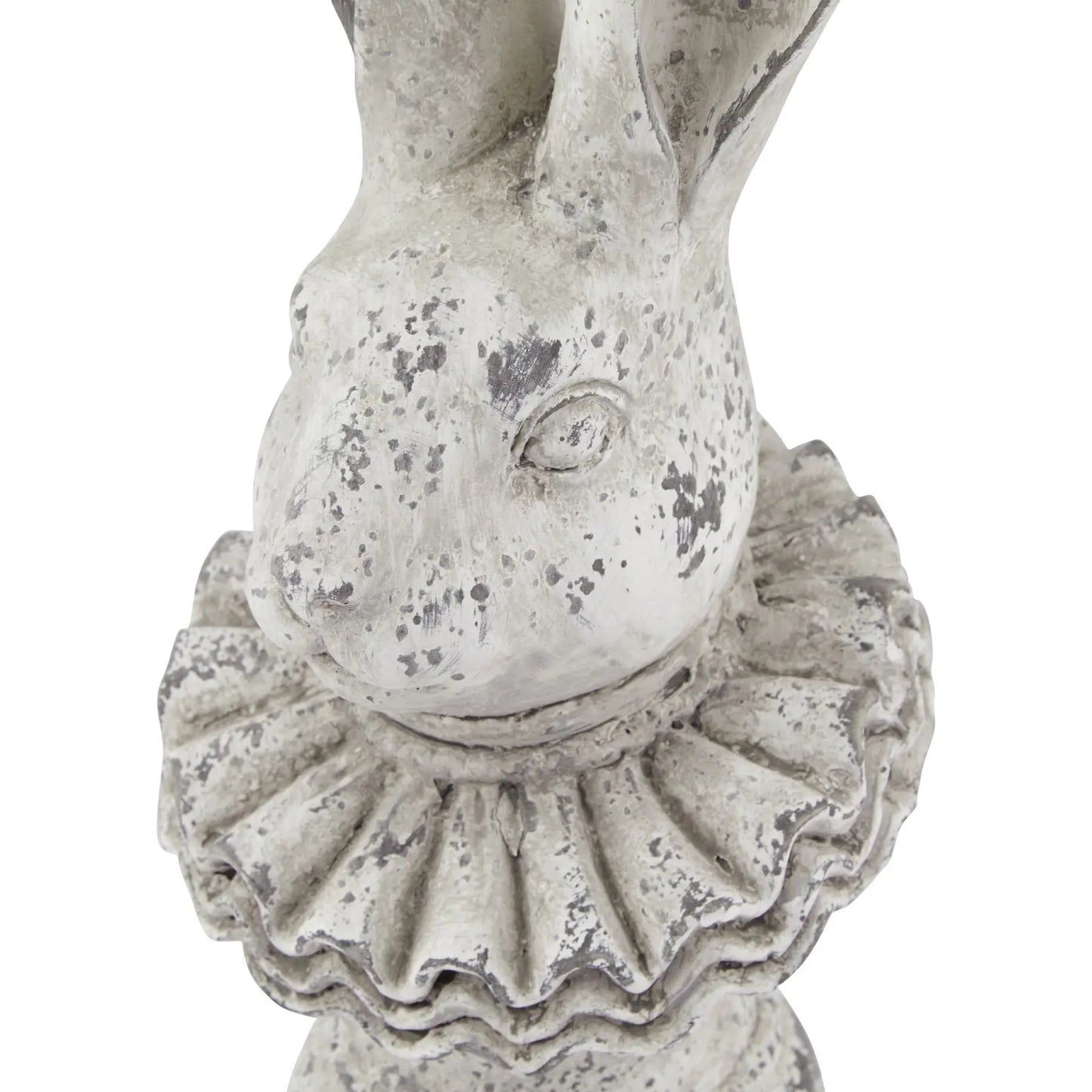 Stone Effect Ruffle Hare Ornament Makur Interior
