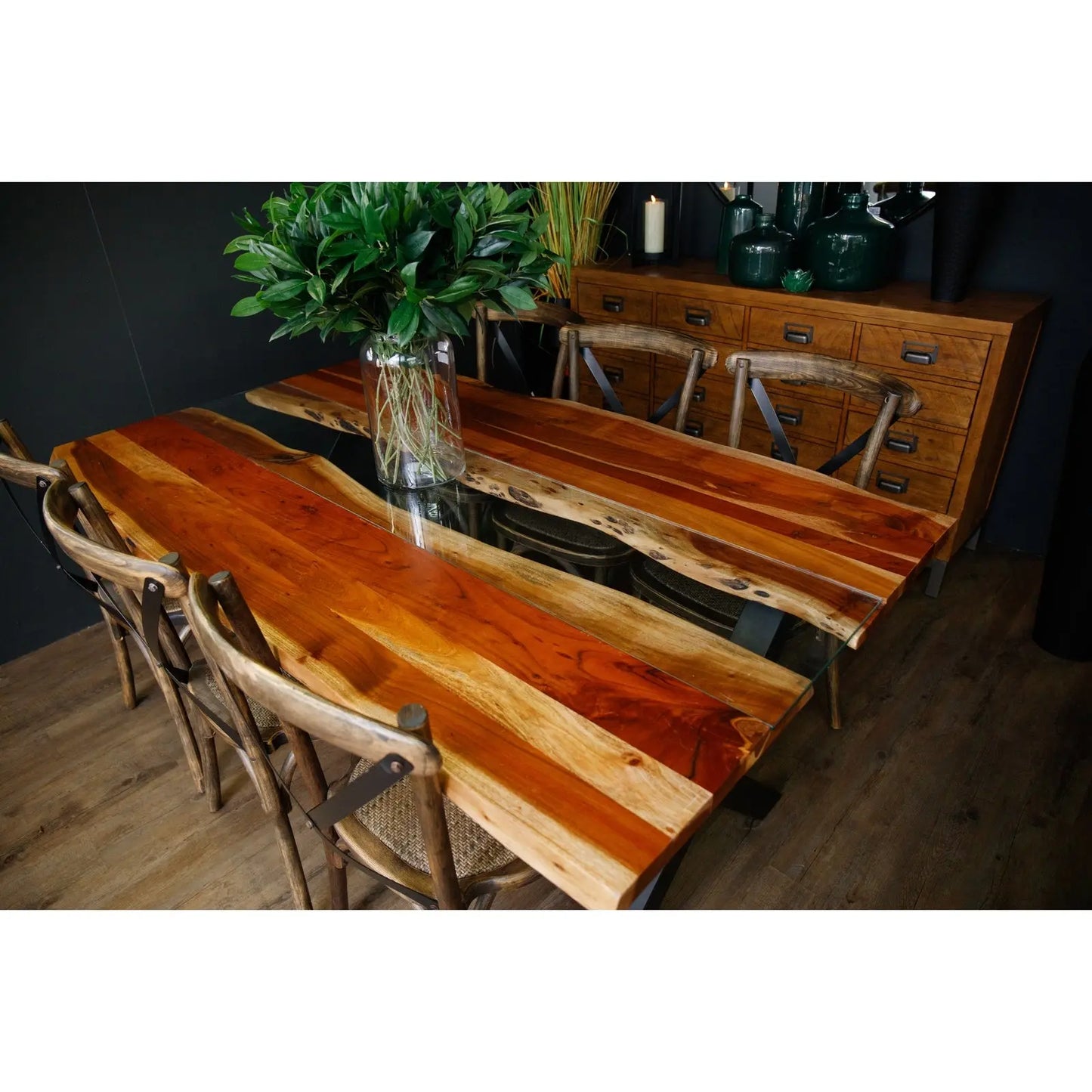 Live Edge Collection Large River Dining Table Makur Interior
