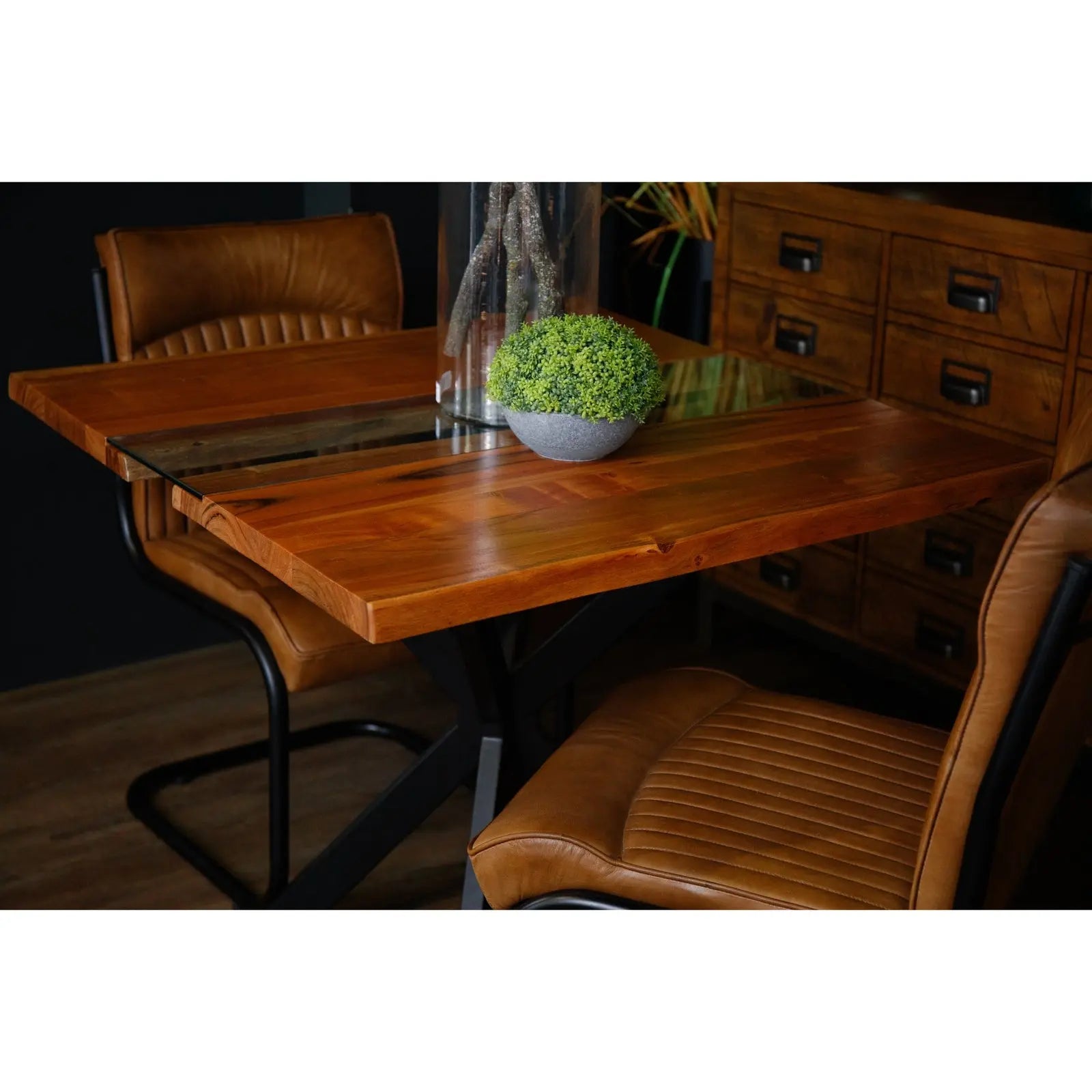 Live Edge Collection Square River Dining Table Makur Interior