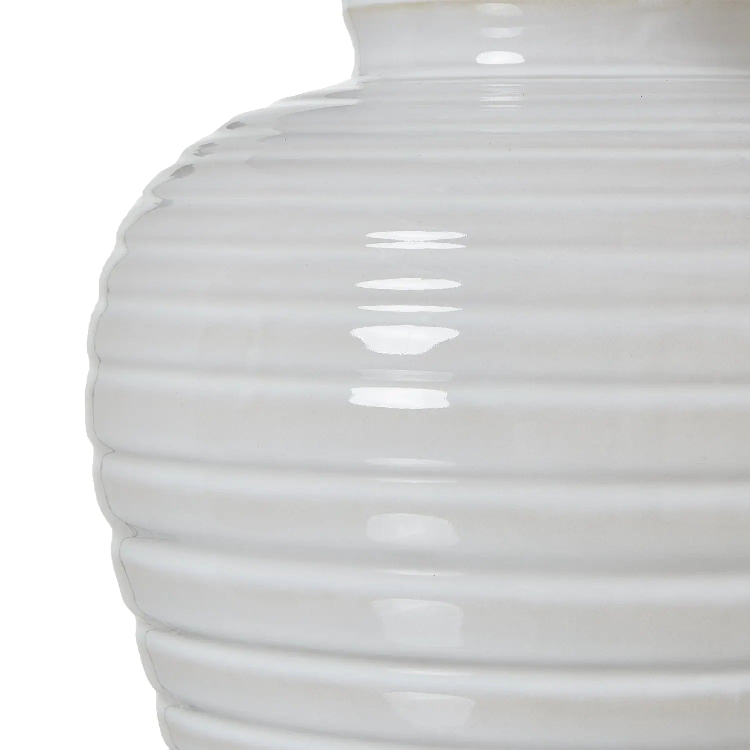 White Ceramic Pot Lamp With Linen Shade Makur Interior