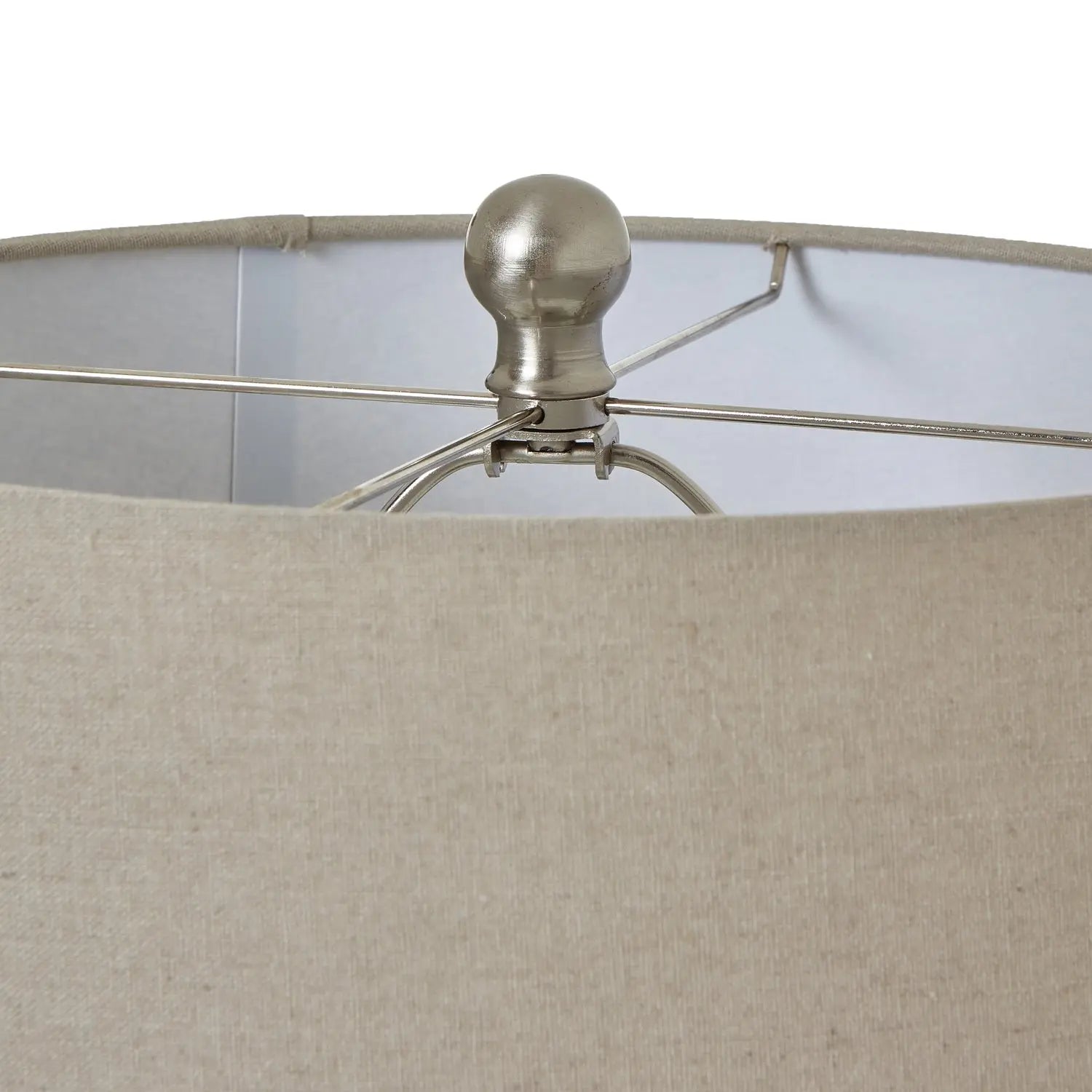 White Beaded Ceramic Lamp With Linen Shade Makur Interior