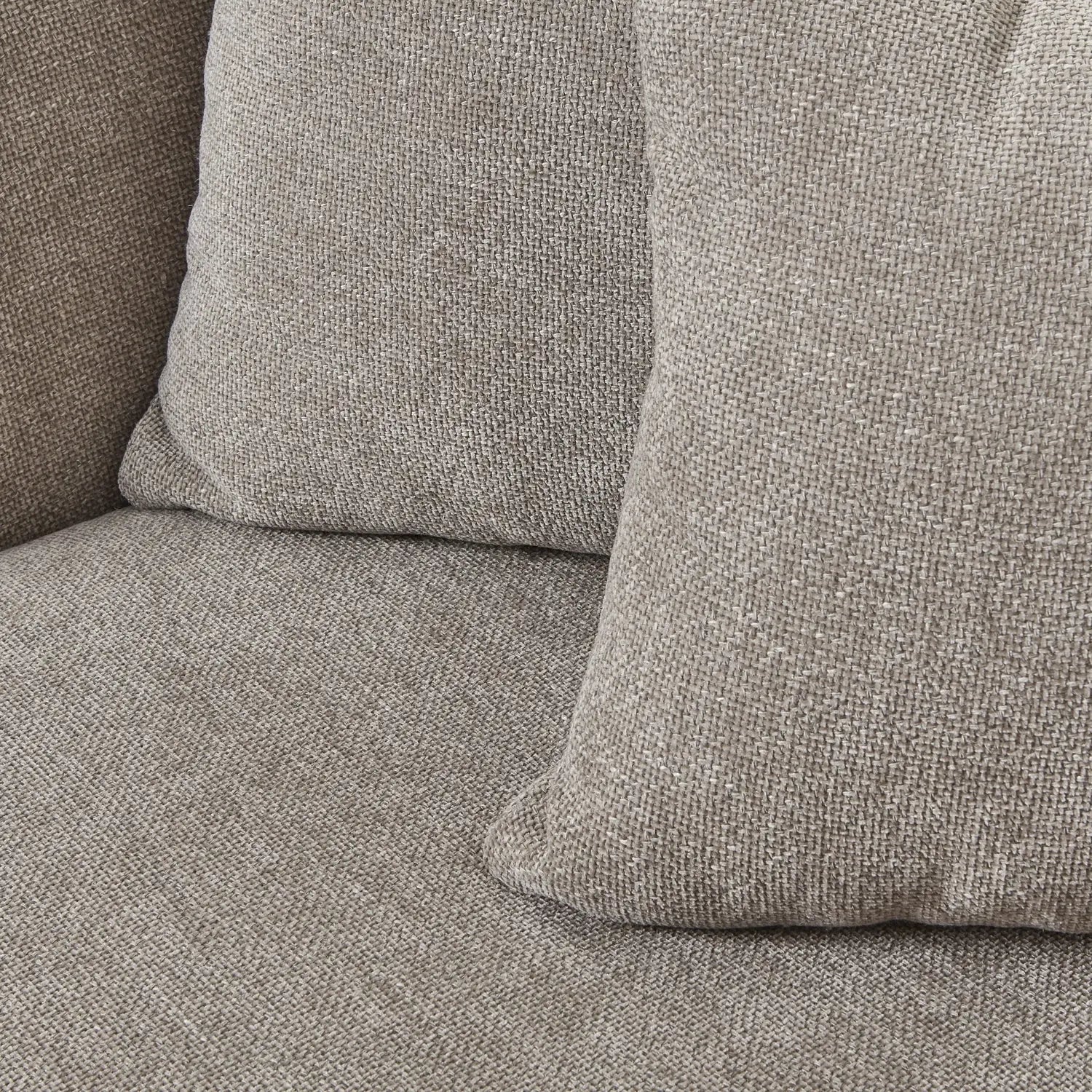 Vesper Taupe Cushion Back Snuggle Chair Makur Interior