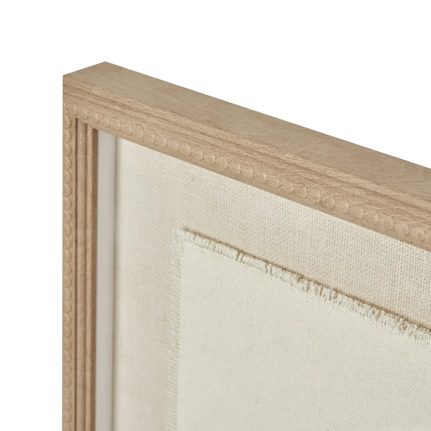 Fern Art On Texture-Torn Paper With Beaded Frame Makur Interior