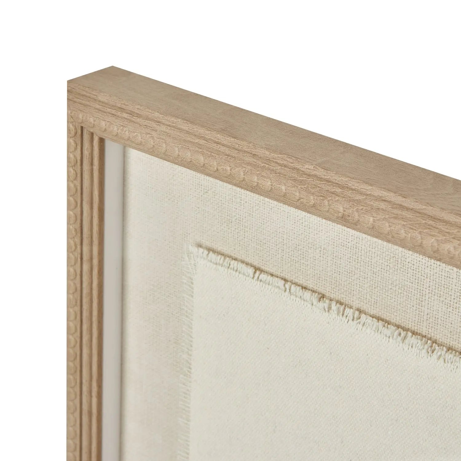 Fern Art On Texture-Torn Paper With Beaded Frame Makur Interior