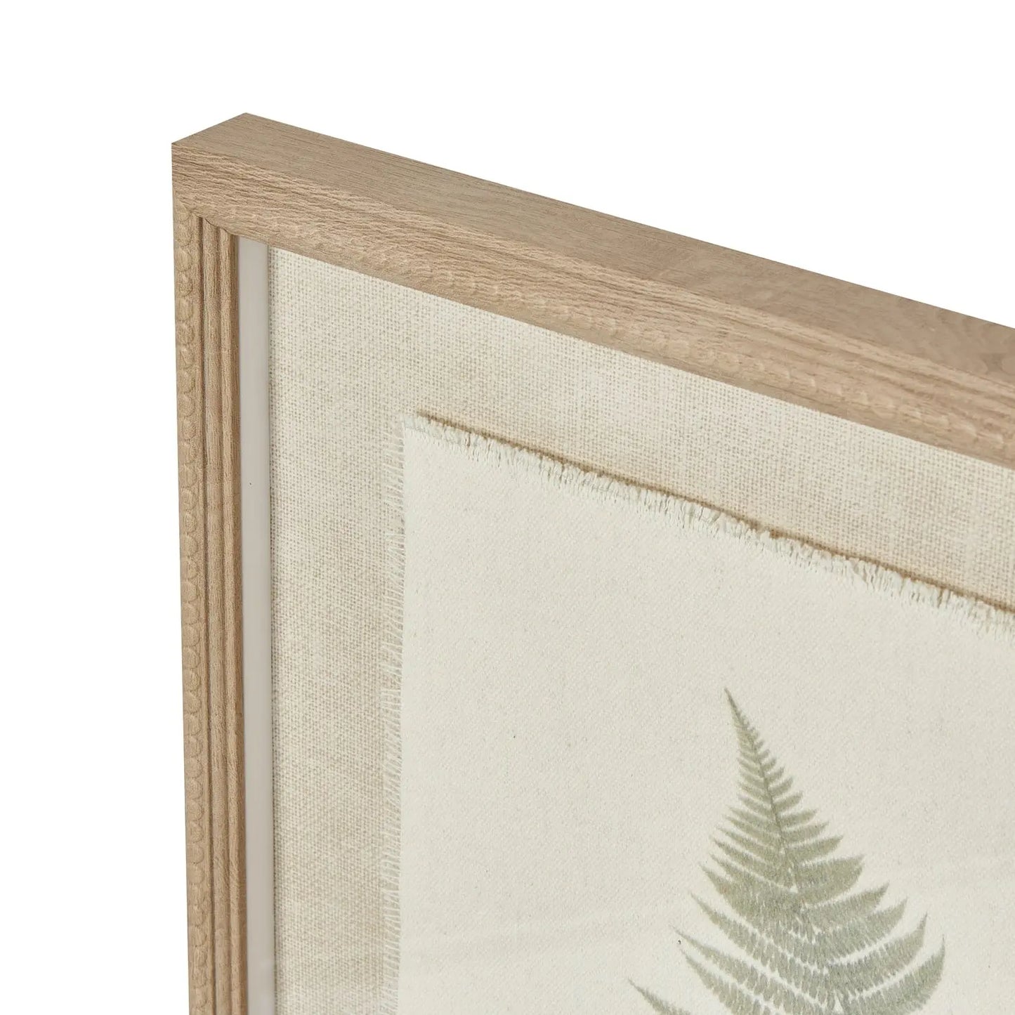 Bracken Art On Texture-Torn Paper With Beaded Frame Makur Interior