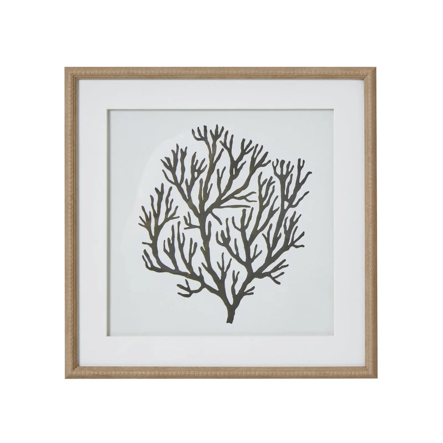 Atol Coral Art Mounted In Beaded Frame Makur Interior