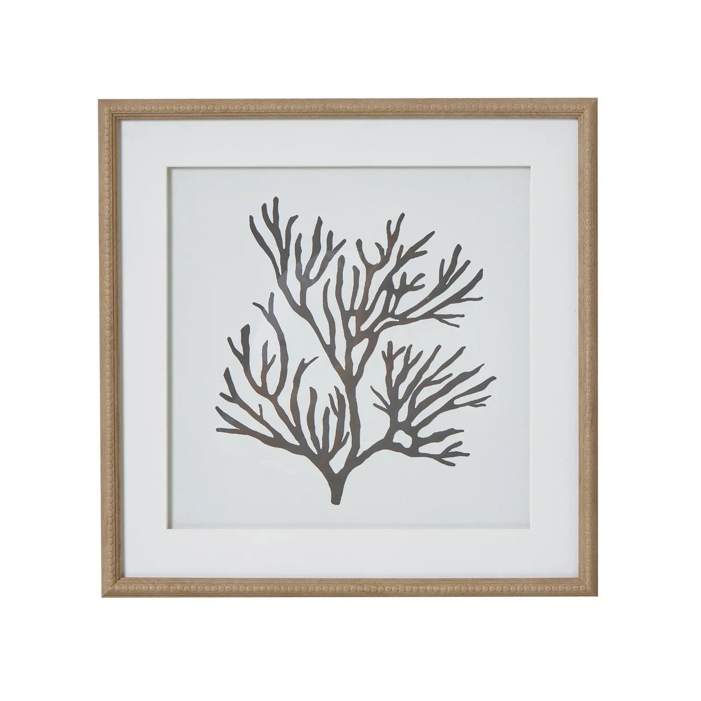 Reef Coral Art Mounted In Beaded Frame Makur Interior