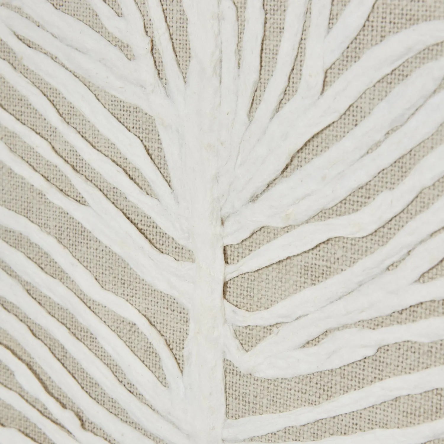 Large Plume White Feather Art Mounted In Beaded Frame Makur Interior