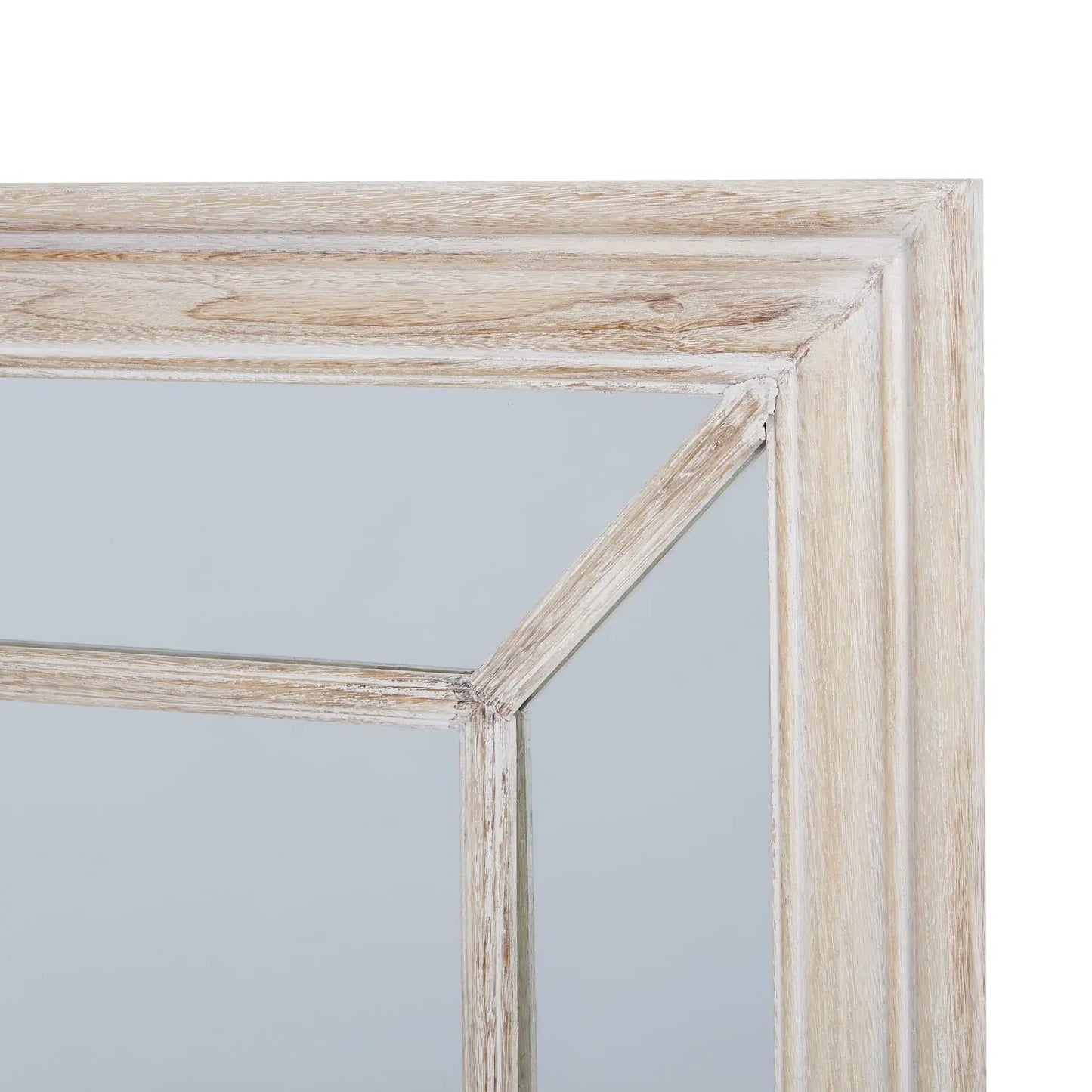 Washed Wood Framed Window Mirror Makur Interior